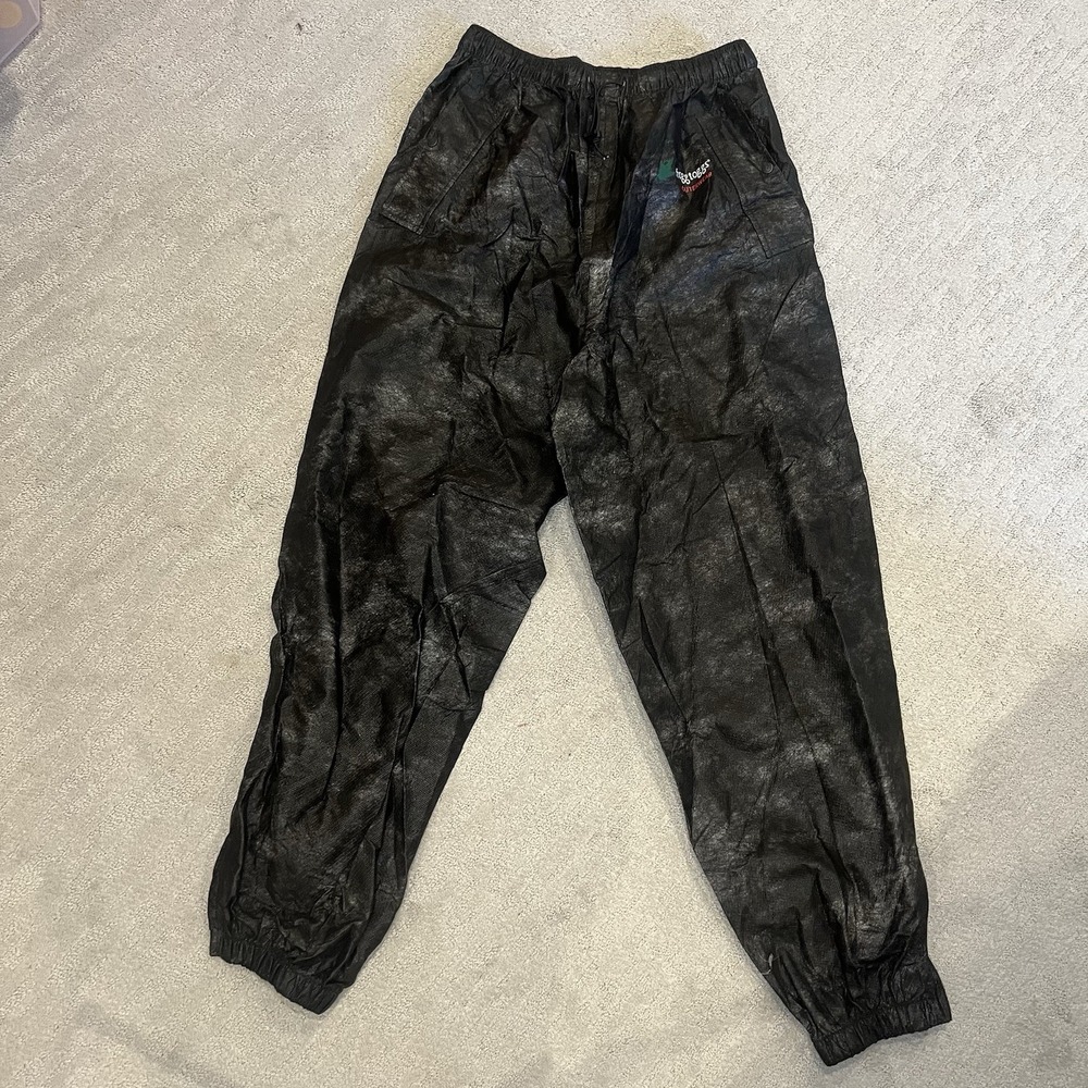 Frogg Toggs‎ Mens Bull Frogg Rain Pant Size Medium Black Zip Leg Pockets